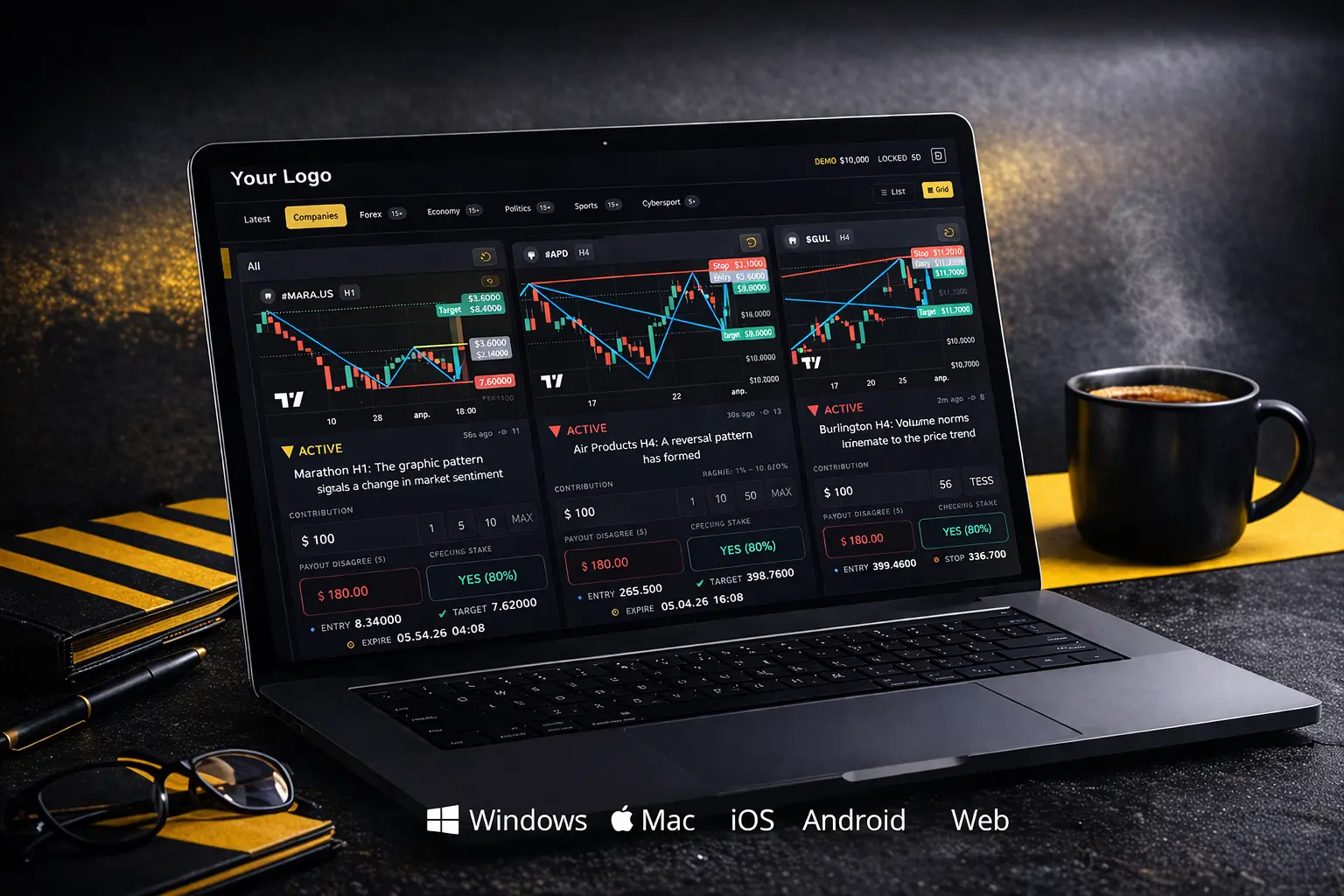 4Casto Desktop — платформа prediction markets для Windows, Mac и Web